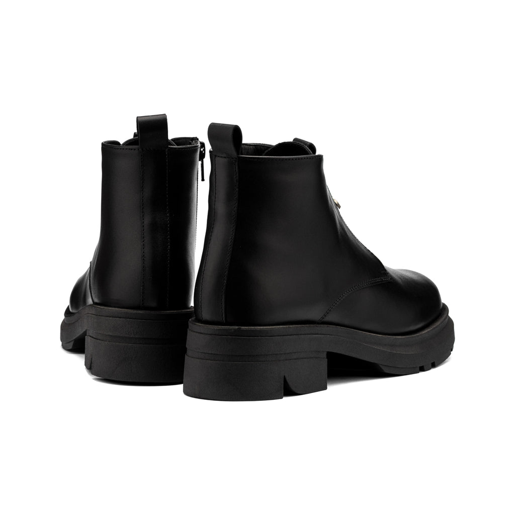 Ženska kožna gležnjača STEFANO 13112301 – crna, pogled otpozadi