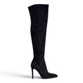 Ženska čizma preko koljena LAURA BIAGIOTTI 9956 Micro Black