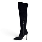 Ženska čizma preko koljena LAURA BIAGIOTTI 9956 Micro Black