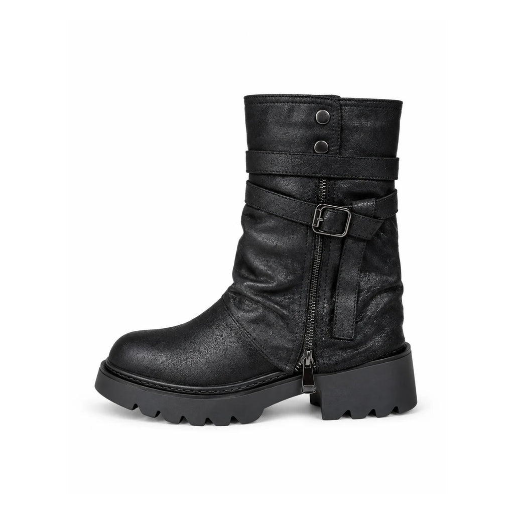 Ženska kratka čizma s kaiševima BENELLI LH352619BLK crna – slika 2