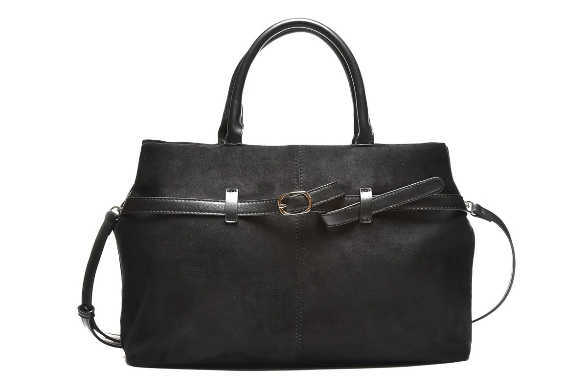 T012628BLK – Crna velur torba mekane forme