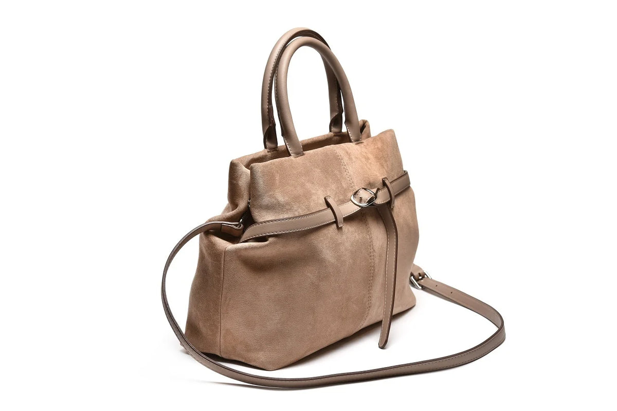 T012628TAP – Taupe velur torba mekane forme