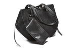 T012631BLK – Crna moderna velur torba sa dodatnom torbicom