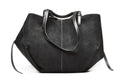T012631BLK – Crna moderna velur torba sa dodatnom torbicom