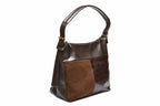 T012663COF - Coffee torba kombinovane teksture sa kroko detaljem