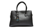 T012670BLK - Crna elegantna torba sa ukrasnim priveskom