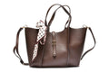 T012671COF - Coffee elegantna torba sa ukrasnom maramom