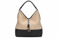 T012677TAP - Taupe torba kombinovane teksture sa ukrasnim priveskom
